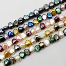FishPeach 6-7mm Geometric White Grey Freshwater Natural Pearl Loose Stone Beads For Jewelry Making DIY Necklace Bracelets Strand цена FishPeach 6-7mm Geometric White Grey Freshwater Natural Pearl Loose Stone Beads For Jewelry Making DIY Necklace Bracelets Strand цены онлайн