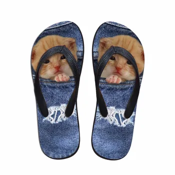 

Noisydesigns women flop flops 3D kawaii dog print girls beach sandals platform shoes summer slippers ladies women's flip-flops