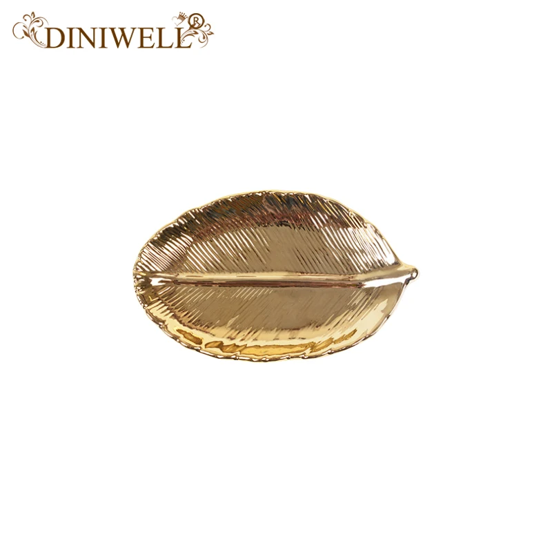 

DINIWELL Nordic Style Ceramics Leaf Shape Jewellery Tray Desktop Storage Home Organizer For Necklaces Pendants Bracelets