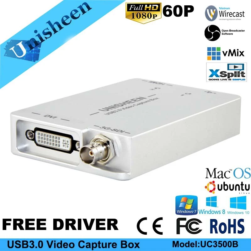 USB3.0 SDI DVI HDMI к USB карта видеозахвата FPGA ключ игра потоковая прямая трансляция 1080P