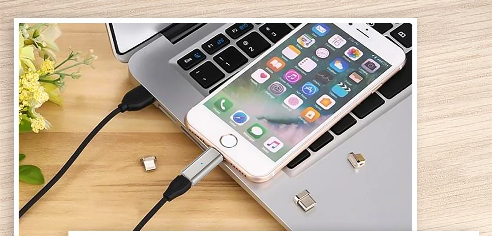 GARAS Micro USB-Type C/| ightning Магнитный адаптер для iPhone/Android 3в1 кабель для передачи данных конвертер адаптер Micro USB-Type C