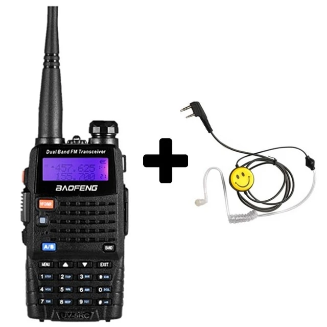 BaoFeng UV-5RC обновленная версия портативная рация UHF VHF Двухдиапазонная двухсторонняя рация 5r портативная Walky Talky Ham CB радиоприемник - Цвет: Add a headset