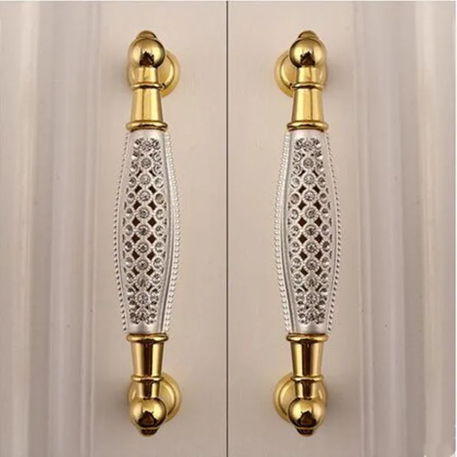 128mm Gl Diamond Villadom Furniture Handle Cutout K9 Crystal 128mm Gl Diamond Villadom Furniture Handle Cutout K9 Crystal Kitchen Cabinet Pulls 5 24k Gold