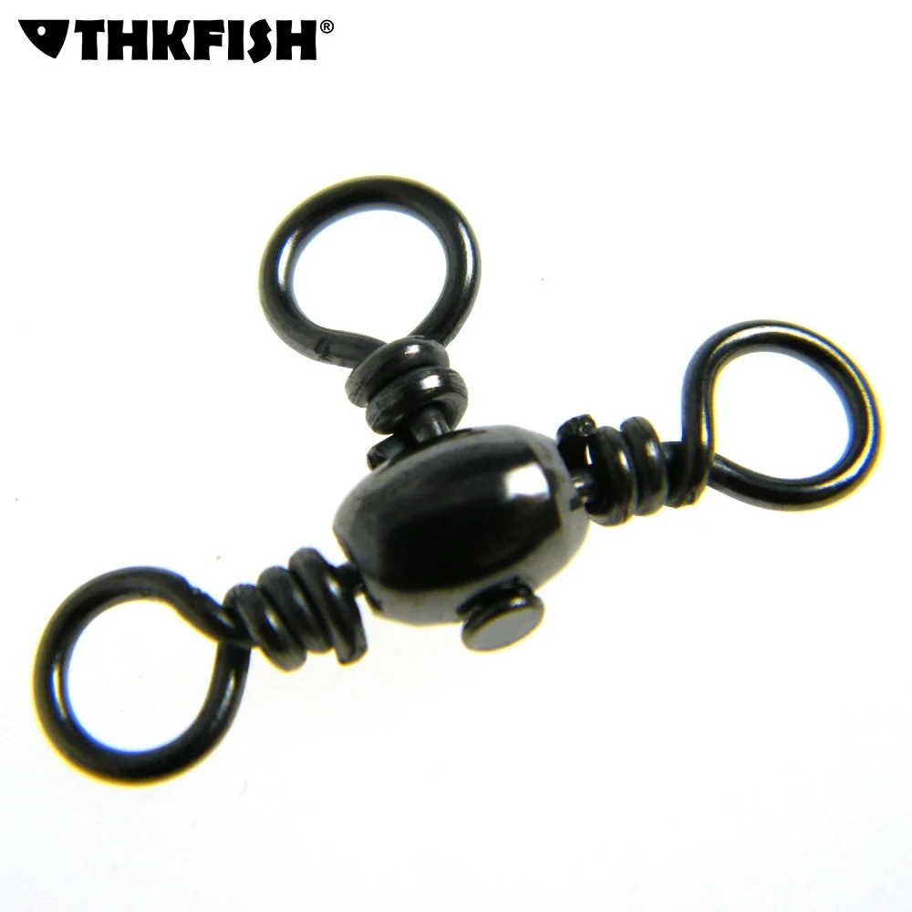 

50Pcs #5 22mm Three Way Cross-Line Barrel Swivels Fast Rolling Swivels High Quality Swivels Fishing Swivels Connector Tackle