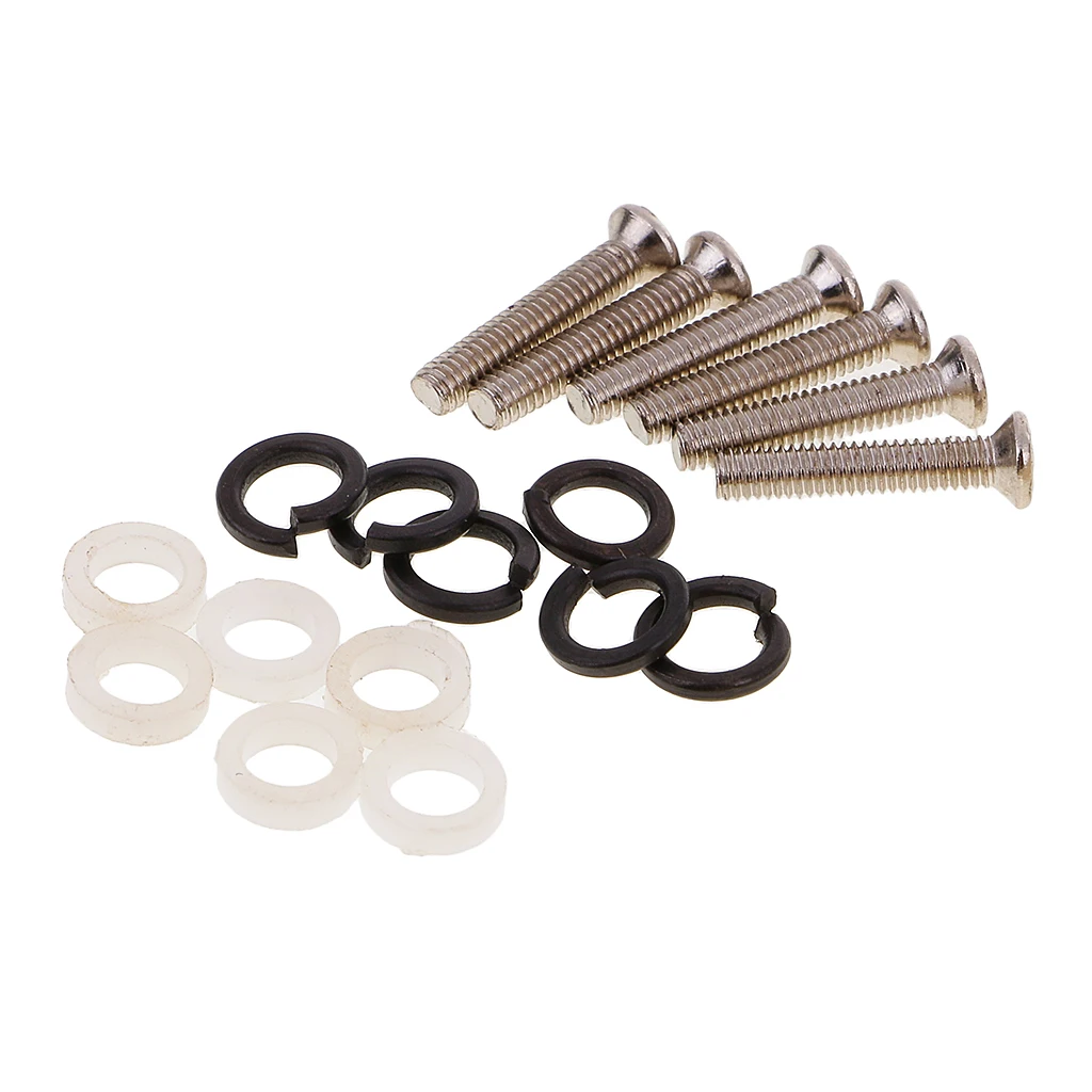 6 Pieces Plastic White Pearl Guitar Tuning Pegs Buttons Keys Tuners Machine Heads