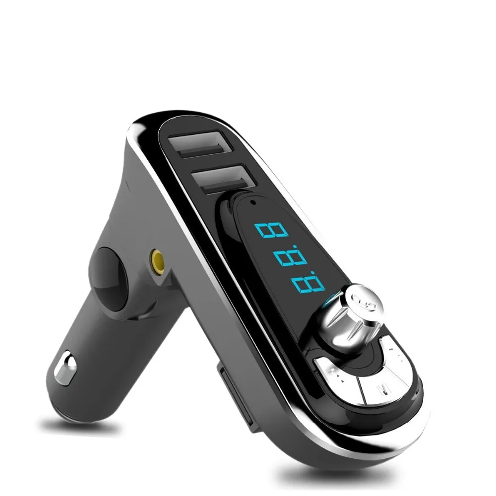 Fm-передатчик Bluetooth комплект Автомобильный fm-передатчик Hands-free MP3-плеер модулятор с светодиодный дисплеем двойное Портативное зарядное usb-устройство