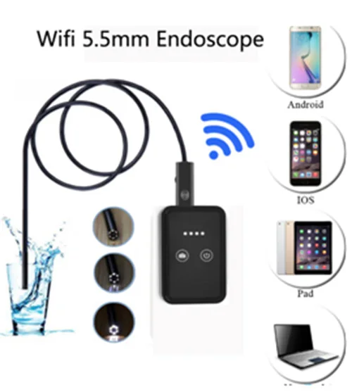 Обновленный wifi 5 мм Диаметр USB эндоскоп объектив камеры водонепроницаемый с 6