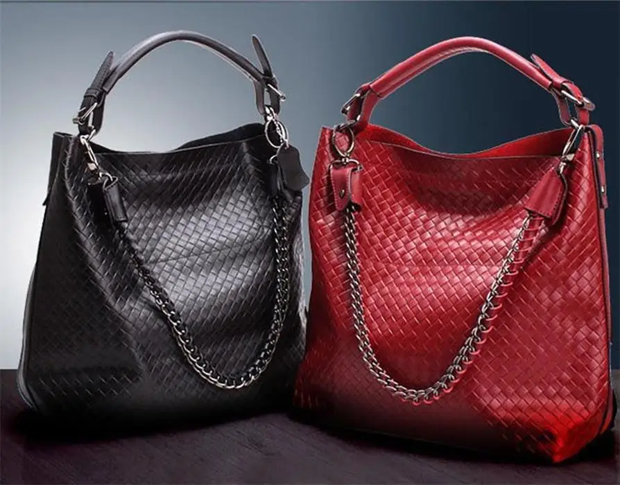 Leather Handbags Designer Brands Mc Luggage Chain Bag Picture More Detailed About 2017 Knitted