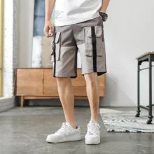 Новые летние мужские Свободные повседневные шорты с несколькими карманами, камуфляжные шорты до колен, мужские шорты-карго, мужские шорты