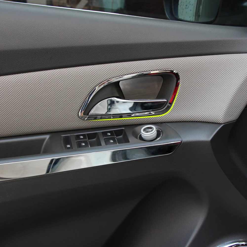 Хромированная обшивка ABS для внутренней двери украшение ручки круглая крышка