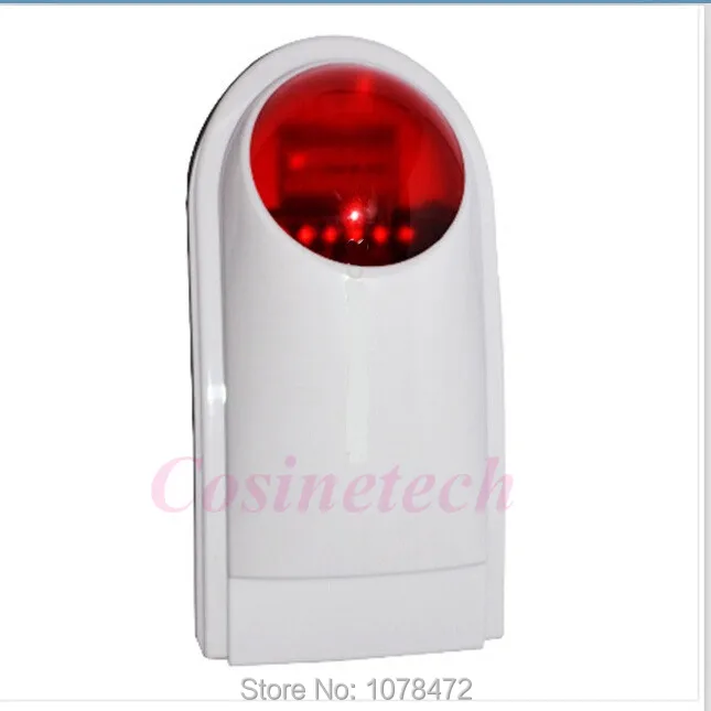 

G90B outdoor strobe siren for WIFI gsm home alarm system,waterproof flash siren with tamper+20 wireless defense zone+SENSer