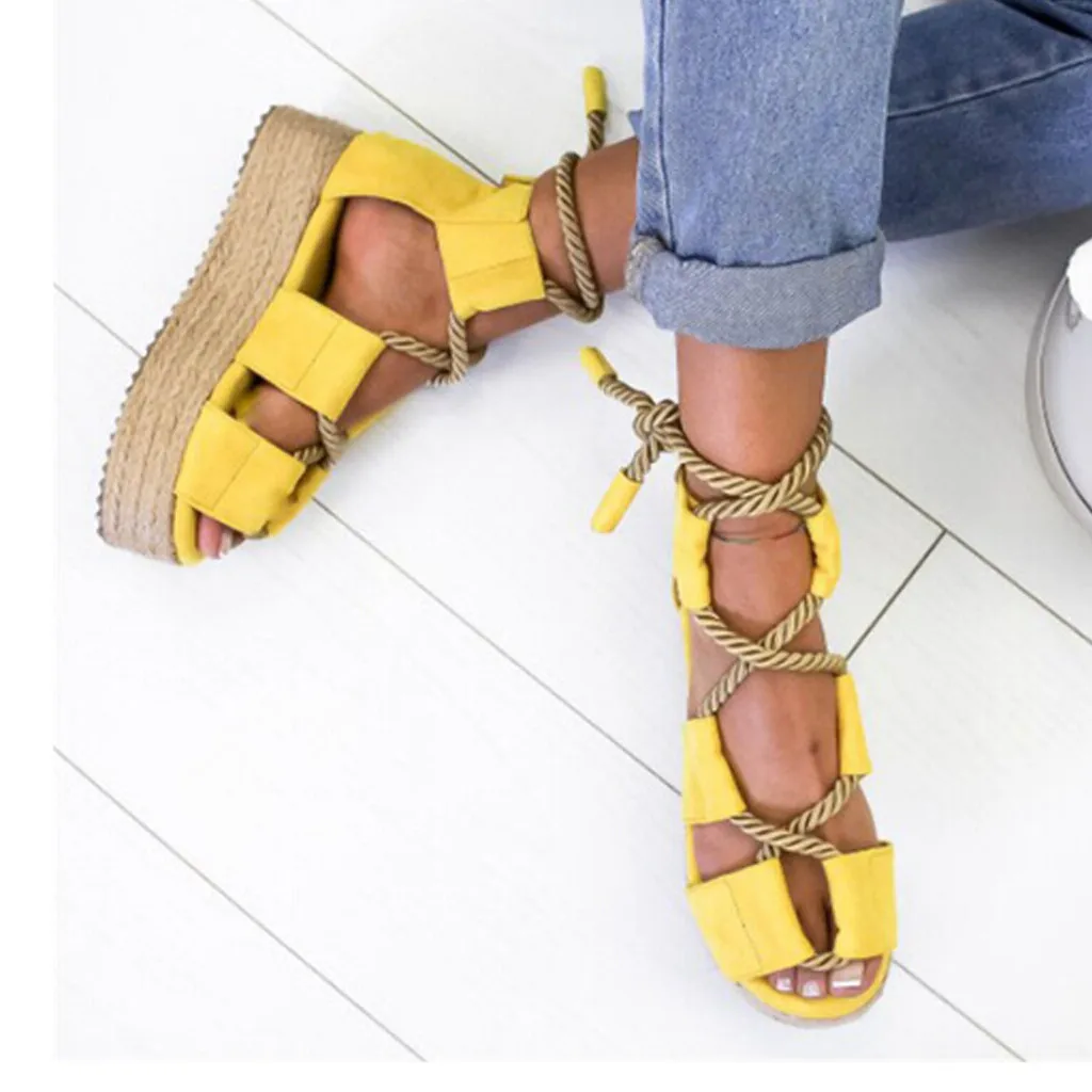 

SAGACE Women's Sandals High Heels Summer 2019 Flip Wedge Heels Comfortable Platform Shoes Platform Shoes Plus Size 35-43 May28