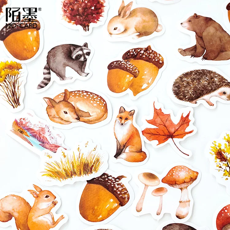 

45 PCS/lot Cute Animal sticker Mini Paper Sticker Decoration DIY Diary Scrapbooking Label Sticker Toy