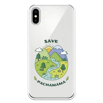 

Stand case costume drawing Save Pachamama WP003 for Apple IPhone X/XS
