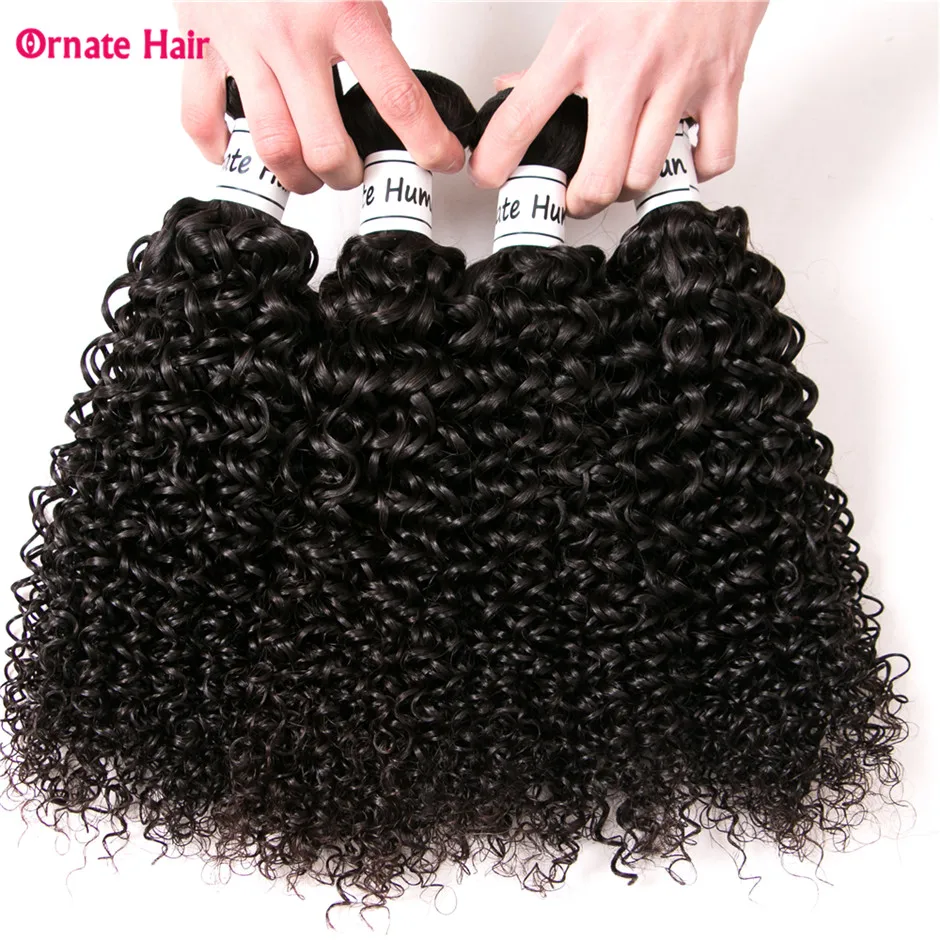 Buy Ornate Peruvian Kinky Curly Hair 4 Bundles Non