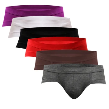 

6 Pieces/Lot Modal Men Briefs Underwear Panties Slip Homme Men'S Sexy Breathable Brief Underpants Comfortable Mens Shorts Cueca
