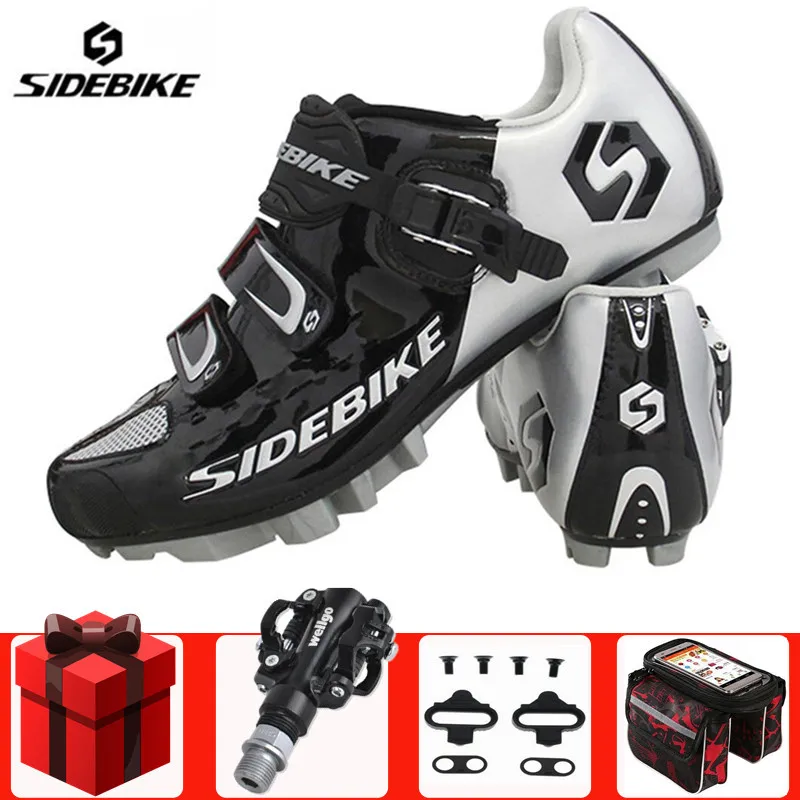 

SIDEBIKE cycling shoes add SPD pedals set sapatilha ciclismo mtb men mountain bike shoes self-locking breathable riding sneakers