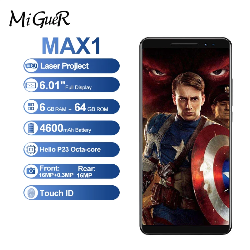 Blackview MAX1 последняя модель Мини проектор передвижной домашний кинотеатр Android 8 1 4680