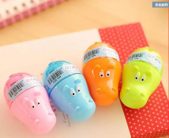 цена Cute carton hippo Pencil sharpener Creative Stationery gifts 10pcs free shipping