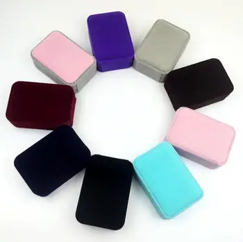 

Jewelery Velvet Box necklace Storage Box Gift Packing Box For Jewelry Display Storage Foldable Case Wedding Gift Supplies SN926
