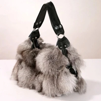 womens fur bag