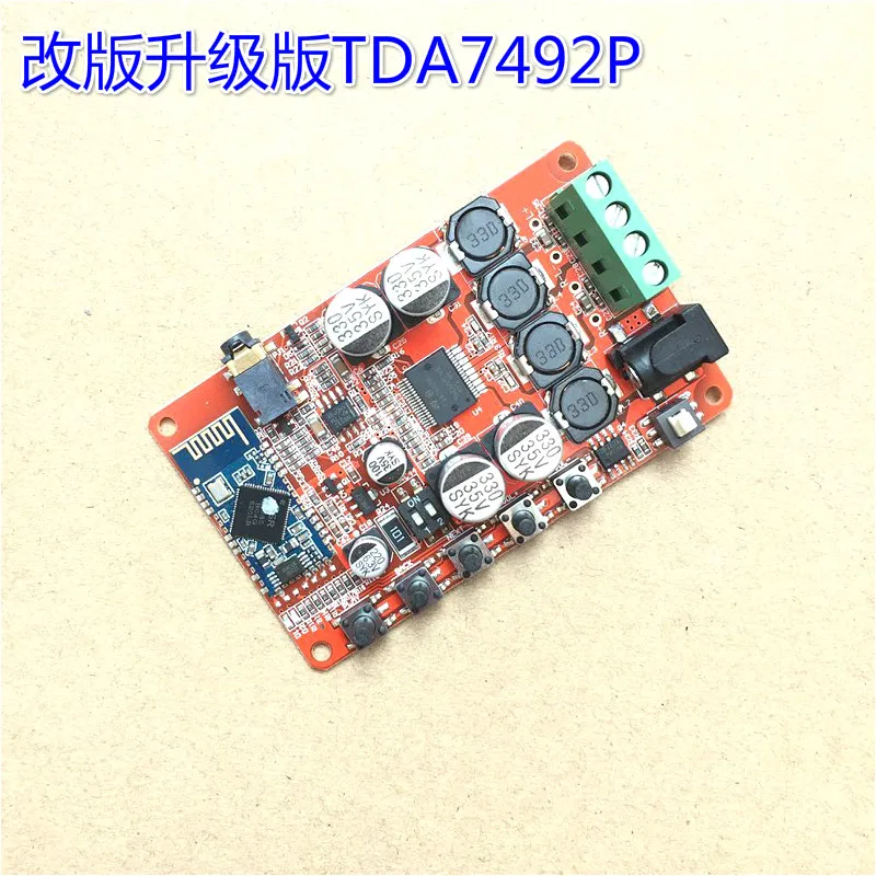 Новый TDA7492P 2X50W Bluetooth 4 0 плата модуля усилителя аудиоприемника + чехол красный|receiver