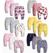 Детские штаны-шаровары для мальчиков и девочек брюки Весна и осень детская одежда, штаны детская одежда для девочек для новорожденных, хлопок 3 шт./компл