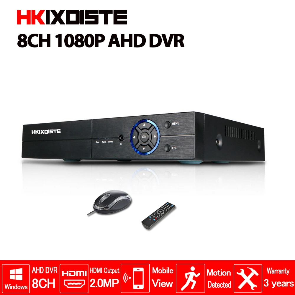 HD CCTV 1080P DVR 8ch AHD видеорегистратор NVR 8 канальный зеркальный HDMI Безопасность