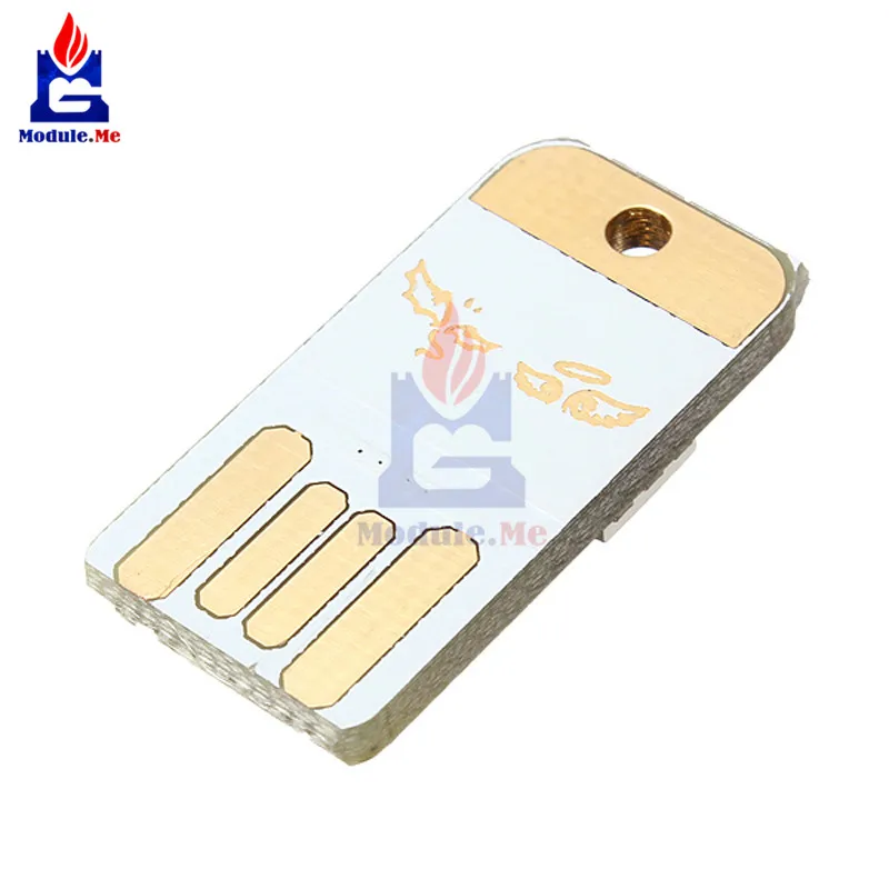 1Pcs Portable Double Sided Pluggable USB LED Night Light Power Supply Lamp White