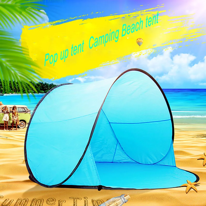 pop up beach tent portable sand free automatic beach tents quick open