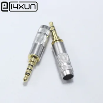 

EClyxun 4pcs/lot Gold plated 3.5mm 3/4 Pole Stereo Male Repair Headphone Jack Solder Plug Metal Audio DIY Connector
