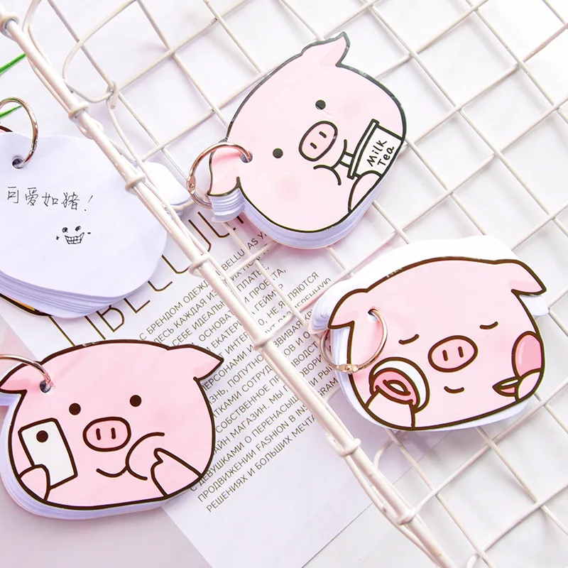 

Cute Pig Buckle Memo Pad Kawaii Creative Diary Notebook High Quality Note Notebook Office Supplies Memo Pad