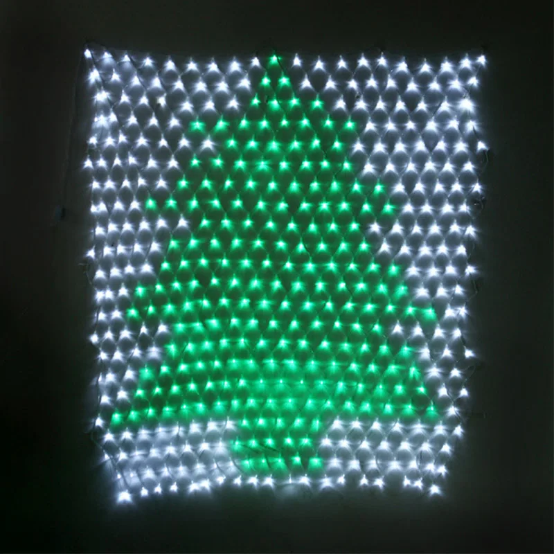 

JUNJUE LED Fairy String Light Xmas Tree Mesh Curtain Ceiling House Window Wall Net Light Festival Christmas Holiday Decoration