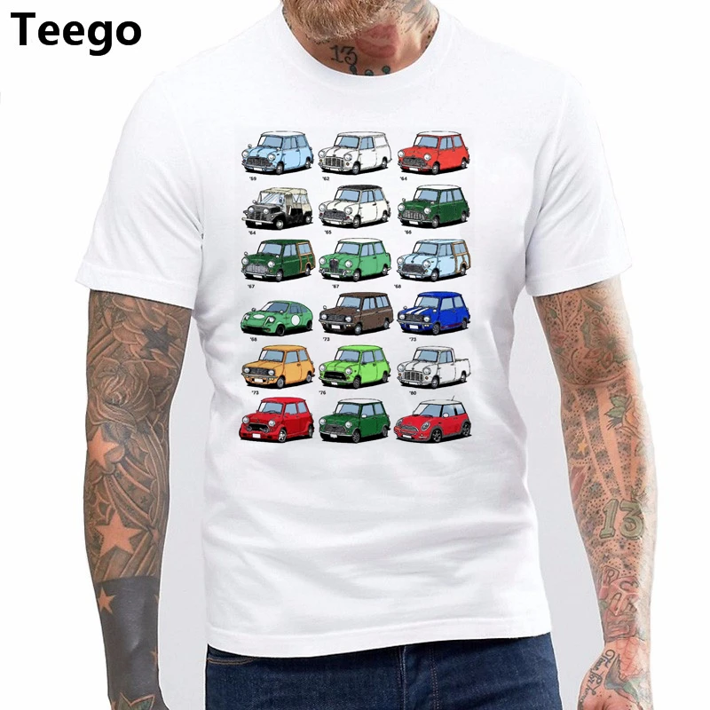 

2017 austin mini printed tshirt Men's Summer Style austin mini Cooper Austin Classic Car T Shirt Short Sleeve Tee