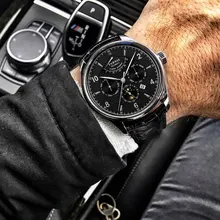 42mm Parnis Business Watch Men Power Reserve Moon Phase Mechanical Watches Leather Band Waterproof Miyota Automatic Watch Men 42mm Parnis Business Watch Men Power Reserve Moon Phase Mechanical Watches Leather Band Waterproof Miyota Automatic Watch Men
