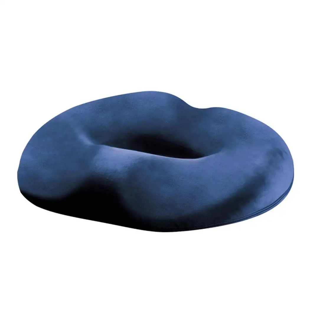 navy blue Подушка с эффектом памяти хлопок подушки офис Твердые подушка для автомобильного кресла серый, черный, темно синий - Цвет: navy blue
