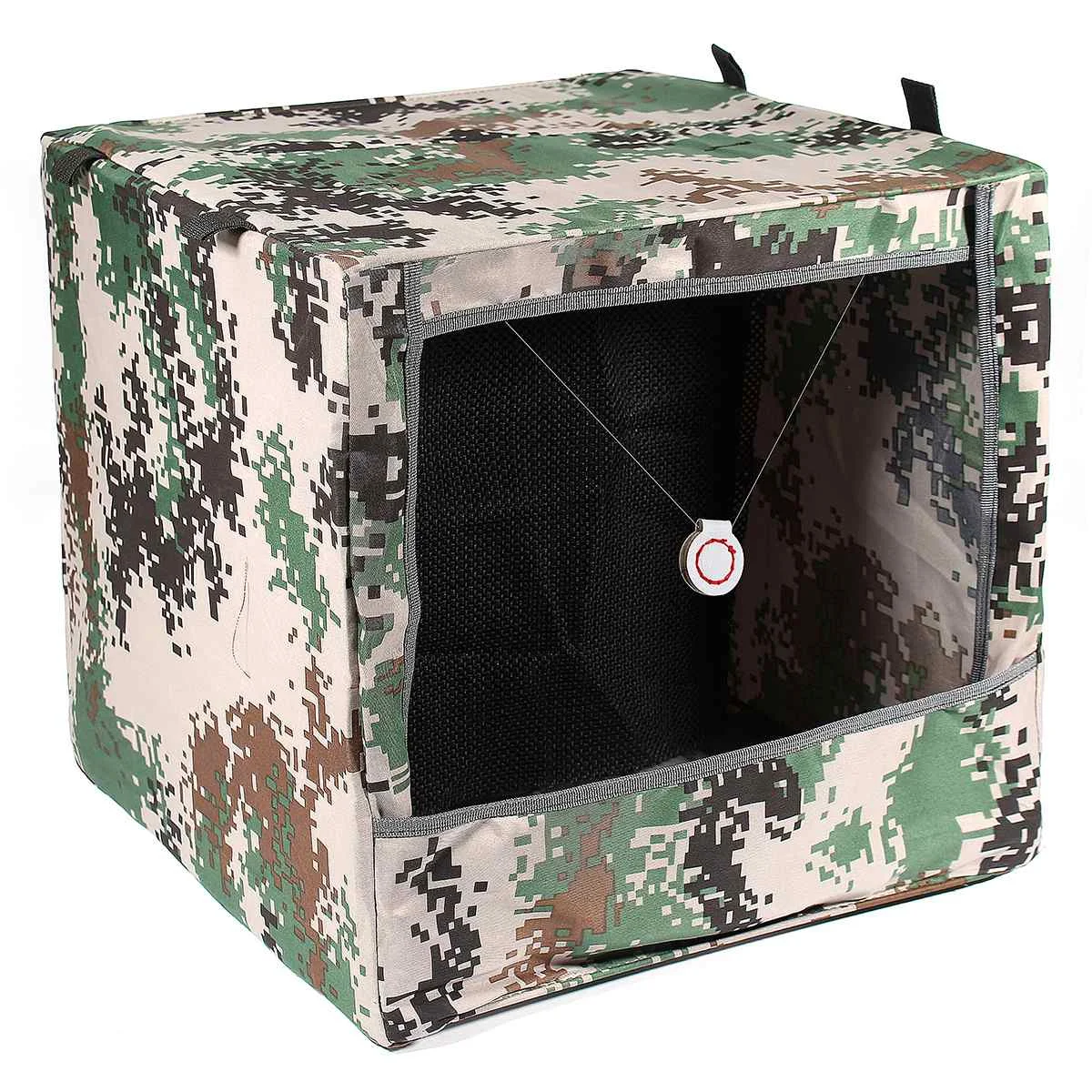 

Portable Foldable Slingshot Target Box Camouflage Outdoor Aim Practice Tool Catapult Case 40x40x40cm With Buffer Cloth