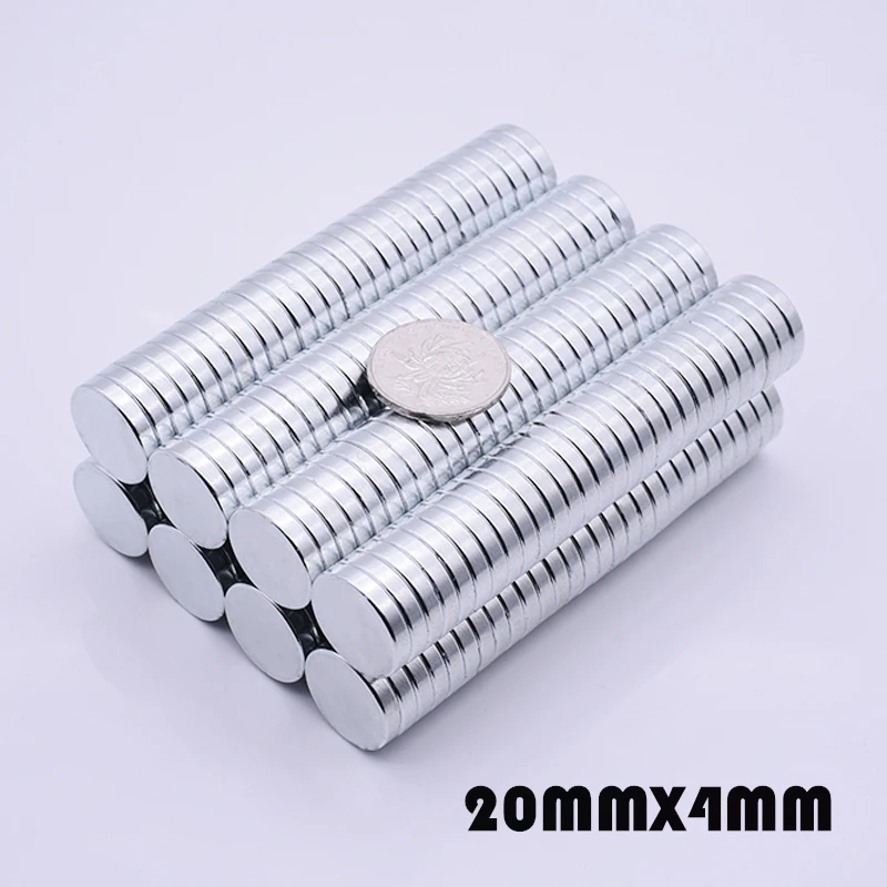 

10/30pcs 20x4 Neodymium Magnet N35 Super Strong Rare Earth Disc 20mm x 4mm Fridge Permanet NdFeB Magnet Small Round Magnet 20*4