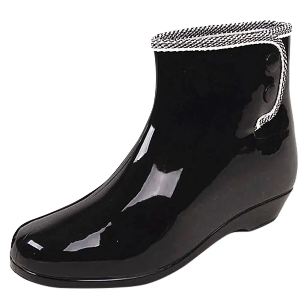 

Transparent Rain Boots Women 2019 Short Waterproof Jelly Ankle Boots For WomenBig Size Rainy Shoes Woman