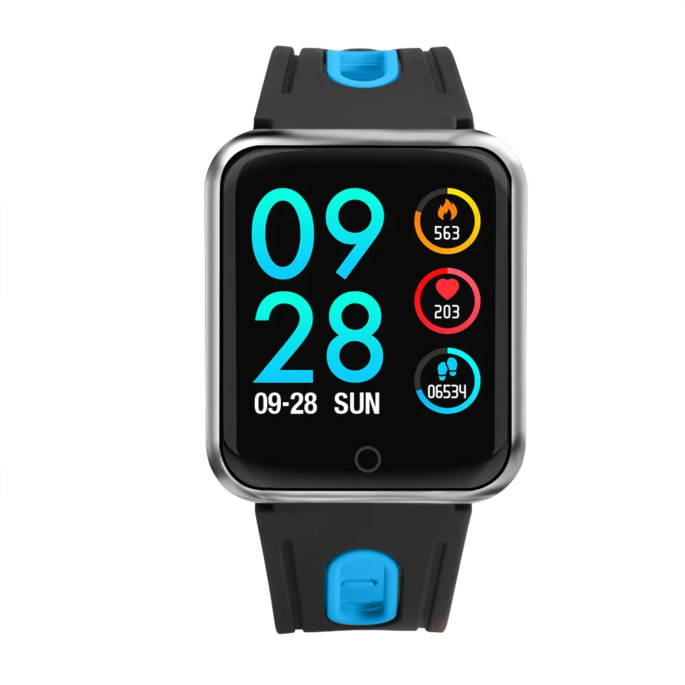 P68 спортивные IP68 Смарт-часы фитнес-браслет трекер активности пульсометр кровяное давление для ios Android apple iPhone 6 7 - Цвет: Синий