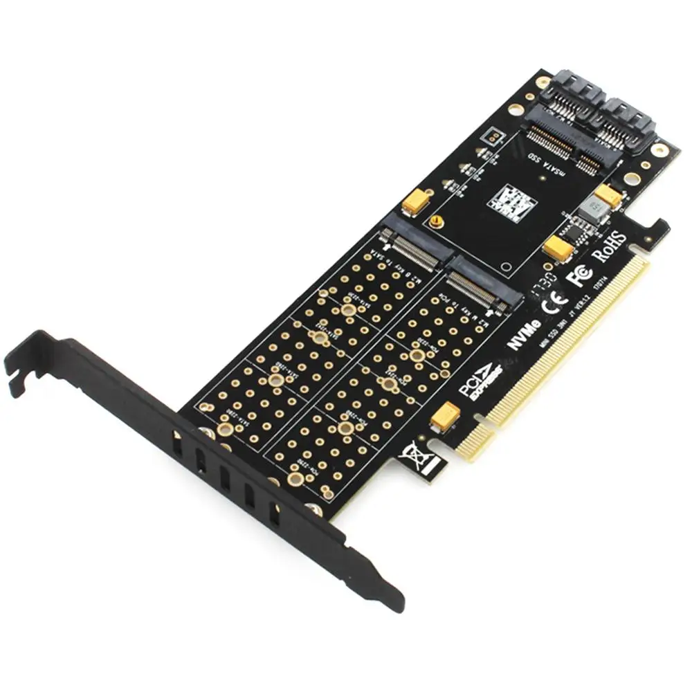 JEYI SK16-PRO NVME адаптер NGFF x16 PCI-E3 полная скорость M.2 2280 алюминиевый лист теплопроводность силиконовая пластина-вентилятор охлаждения SSD