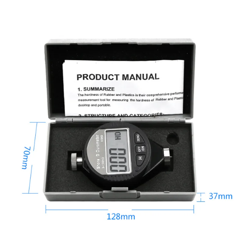 Электронный цифровой дисплей, тестер твердости, силиконовый, пластиковый, резиновый, для шин, тестер твердости 0-100A/C/D