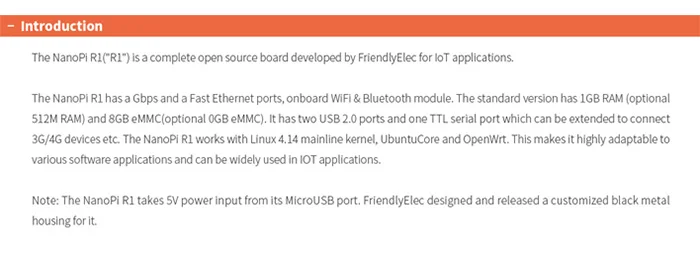 NanoPi R1 Allwinner H3 двойной Ethernet порт, Wifi и BT, встроенный eMMC с USB и последовательным портом для партии