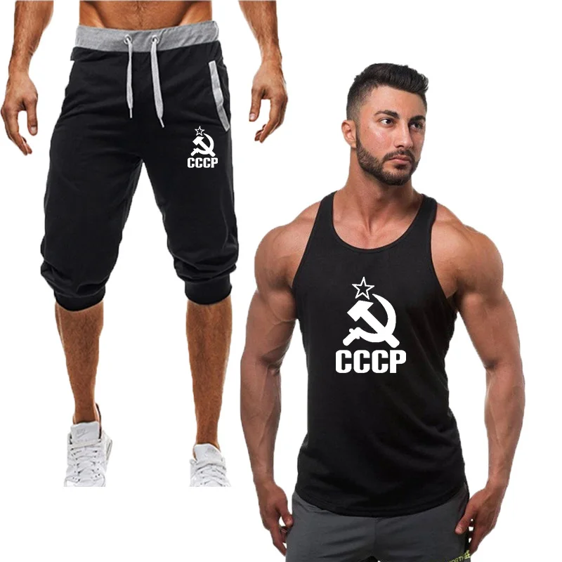 2019New Модные мужские спортивные пляжные шорты, брюки, хлопковые спортивные брюки, шорты для фитнеса, повседневные спортивные шорты - Цвет: 1 black