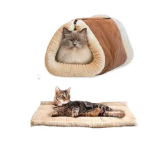 Новейший 2 в 1 коврик для кошек и лежанки для домашних животных мягкий дом для домашних животных аксессуары для домашних животных