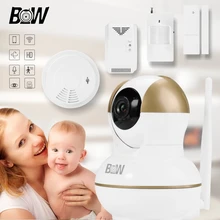 Cámara ip inalámbrica wi-fi de seguridad + sensor de puerta/motion sensor/detector de humo/gas detector vigilancia ip cámara wifi