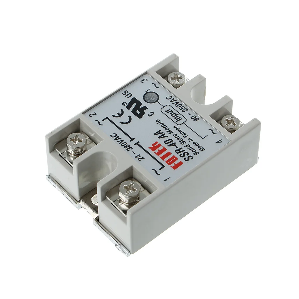 

1 pc SSR-40 AA AC-AC Metal Base Solid State Relay Moudle SSR-40AA 40A Output AC 24-380V