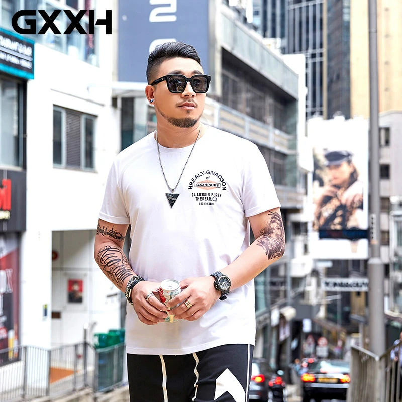 XXXXXXXL Plus Size Summer Men's T Shirt Big Fat Guy 7xl Cotton O neck