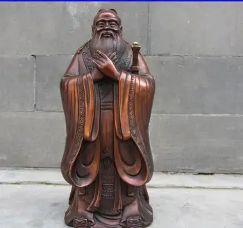 

Chinese Famous History Bronze Copper Confucius philosopher Kong Zi KongZi Statue