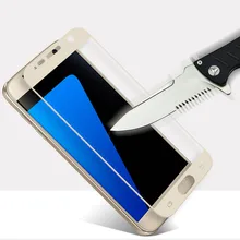 С коробкой полный охват закаленное Стекло для Samsung Galaxy S7 Экран Protector 0.2 мм 9 H 3D поверхности изогнутая защитная стекло Плёнки